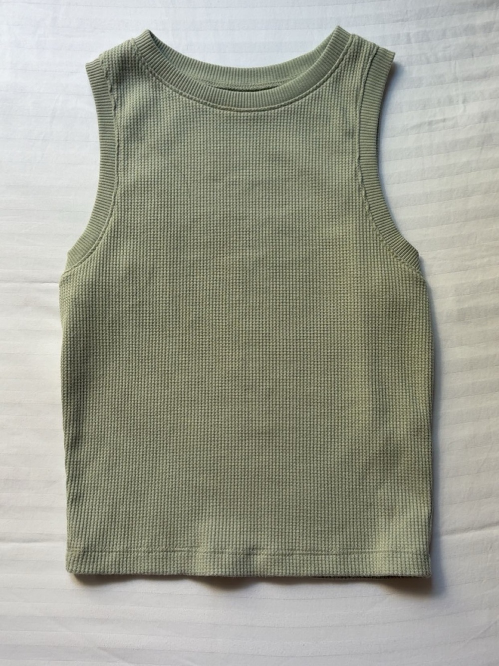 Hollister Waffle Knit Tank Top - Sage Green - Picture 1 of 1